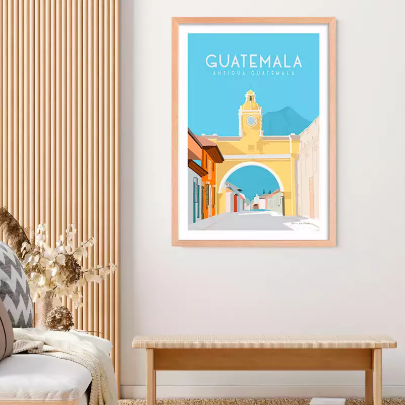 Antigua Guatemala - affiche de voyage