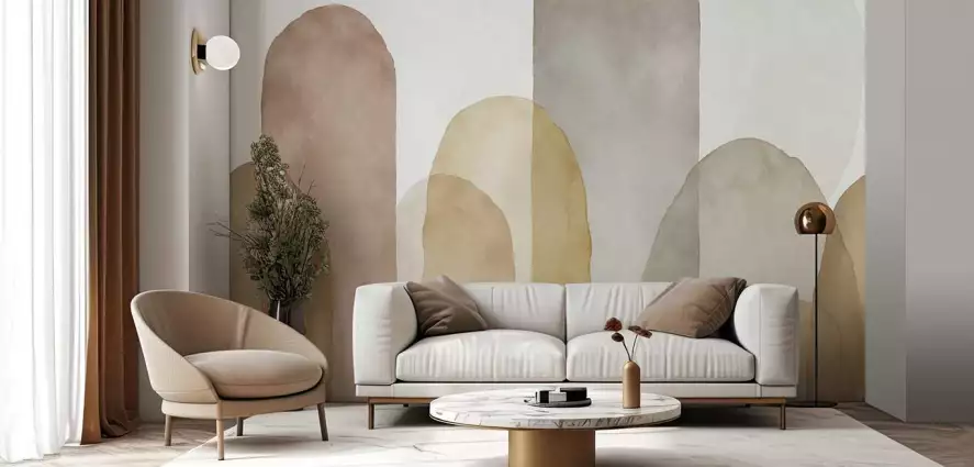 Lofty arches - papier peint design pour salon