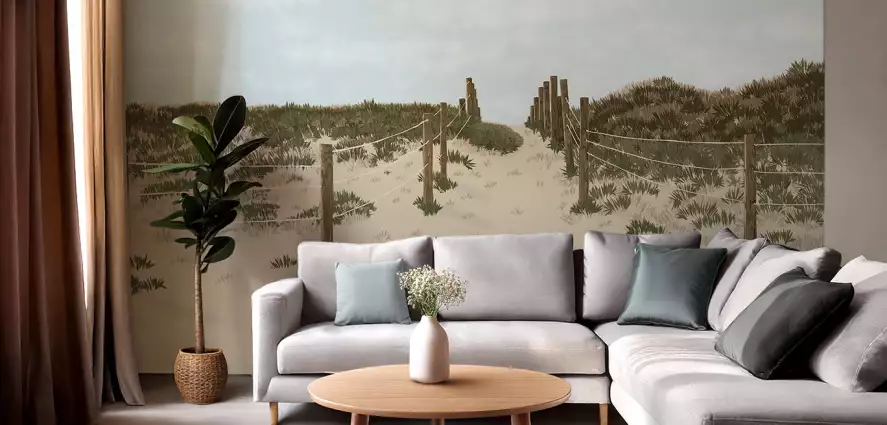A fleurs de dune - papier peint bord de mer