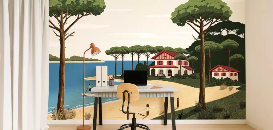 Super Hossegor - papier peint bord de mer