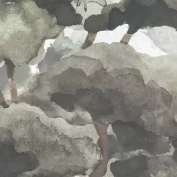L'ours et l' arbre mystérieux - tapisserie panoramique chambre enfant