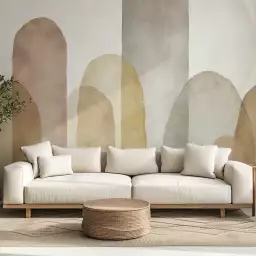 Équilibre Silencieux - tapisserie panoramique graphique