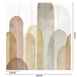 Équilibre Silencieux - tapisserie panoramique graphique
