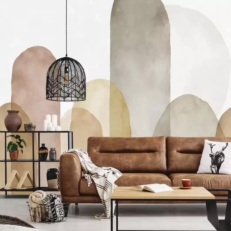 Équilibre Silencieux - tapisserie panoramique graphique