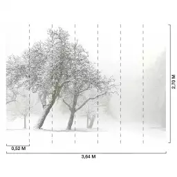 L'hiver arrive - tapisserie panoramique foret