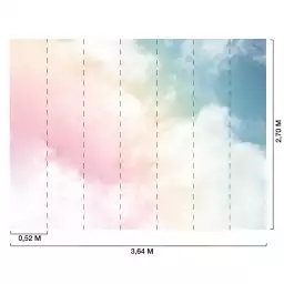 Ciel en éclats - tapisserie panoramique