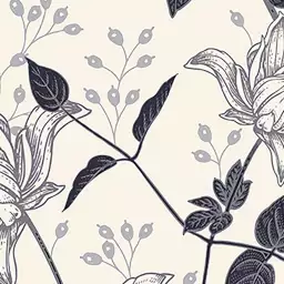 Pivoine b&w - tapisserie panoramique fleurs