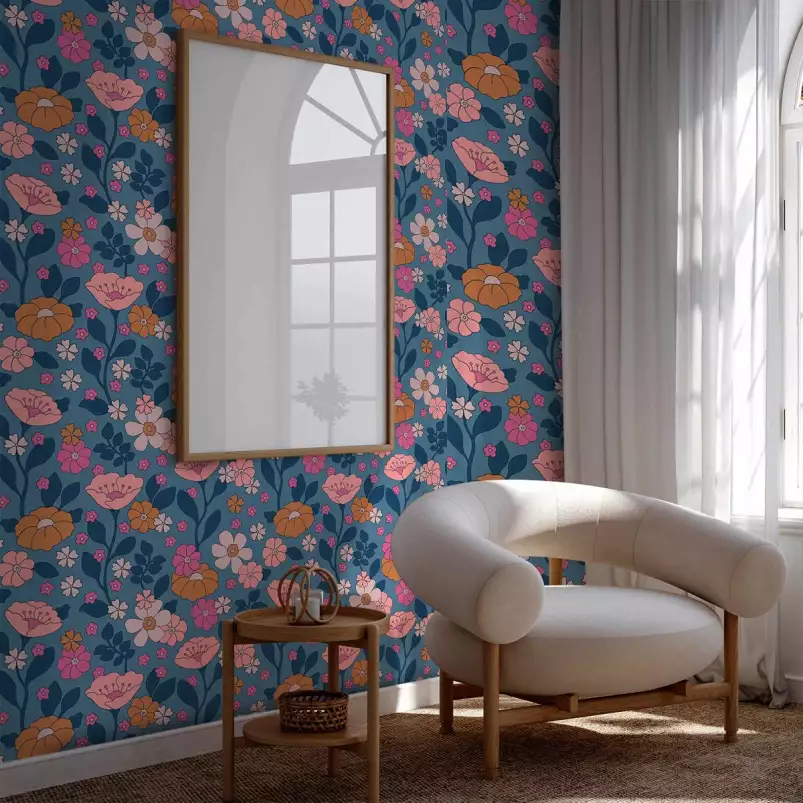 Adèle bloom - tapisserie panoramique fleurs