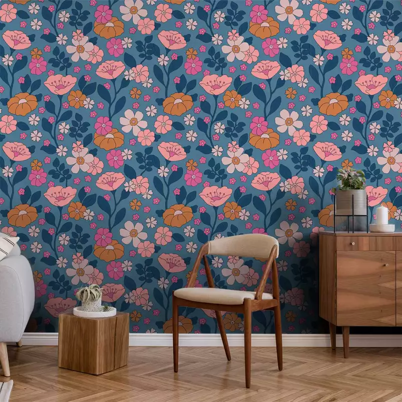 Adèle bloom - tapisserie panoramique fleurs