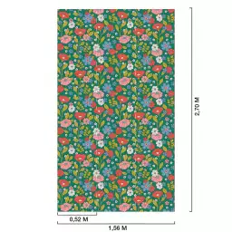 Elise eglantine - tapisserie panoramique fleurs