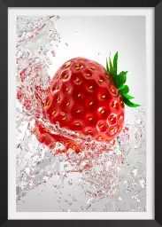 Fraise et goutte d'eau - tableau fruits