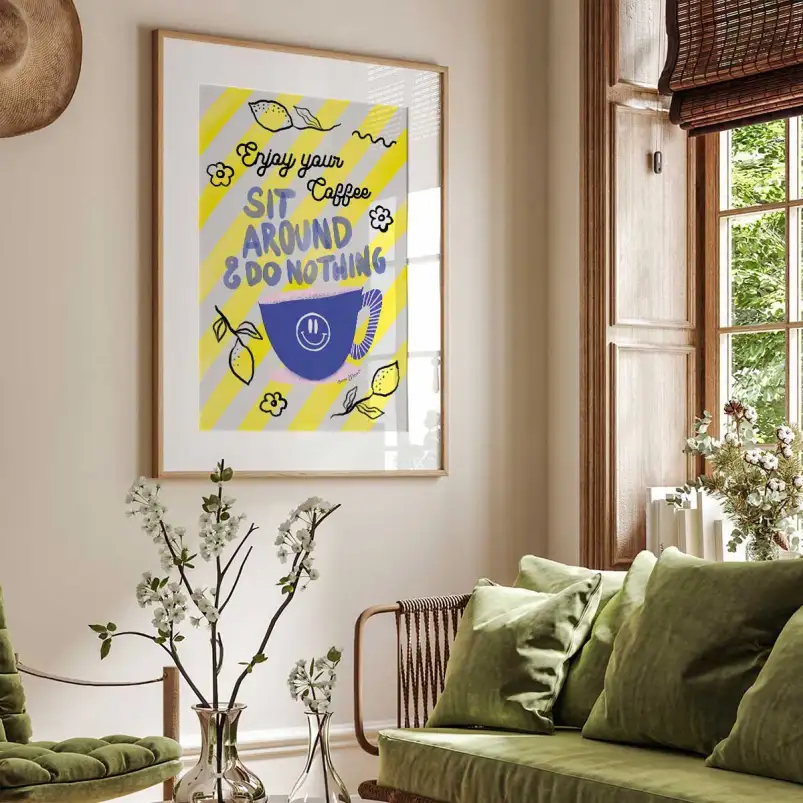 Affiche café Enjoy - poster pop art
