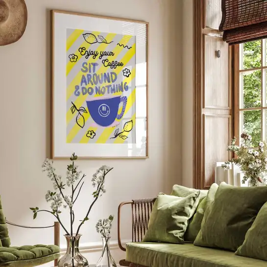 Affiche café Enjoy - poster pop art