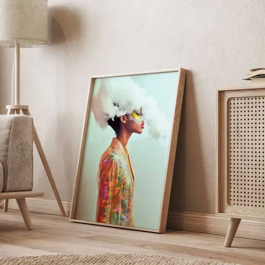 Portrait femme contemporaine Lost Dreams Elowen - tableau design contemporain