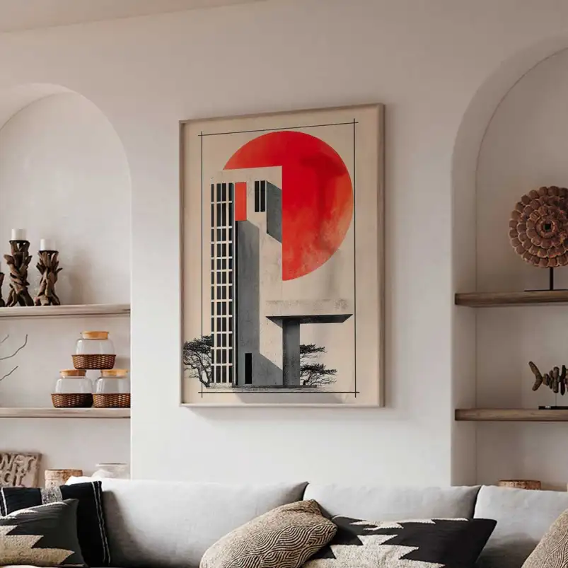 Tableau solaire Solar Design II - affiche architecture