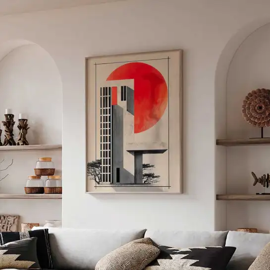 Tableau solaire Solar Design II - affiche architecture