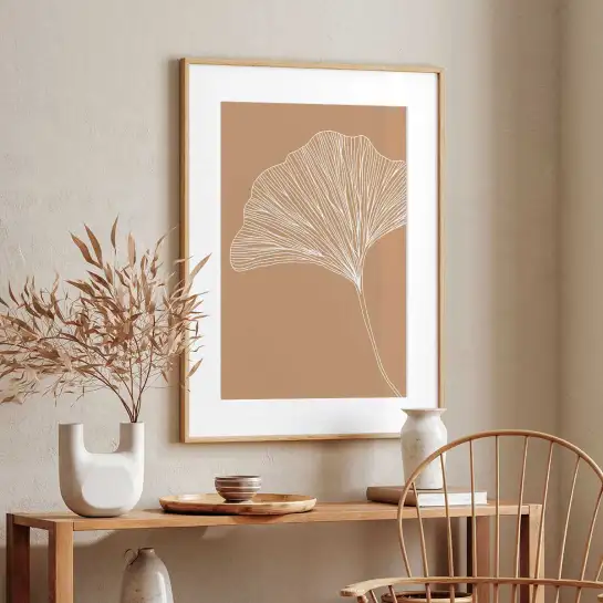 Affiche botanique Nude ginkgo - poster plante