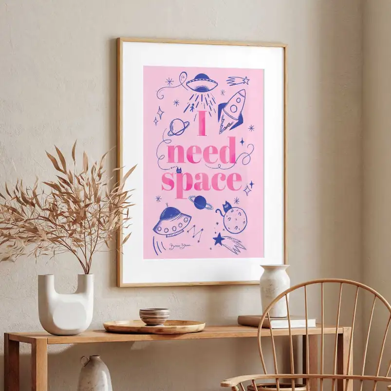 Affiche I need space - affiche pop art