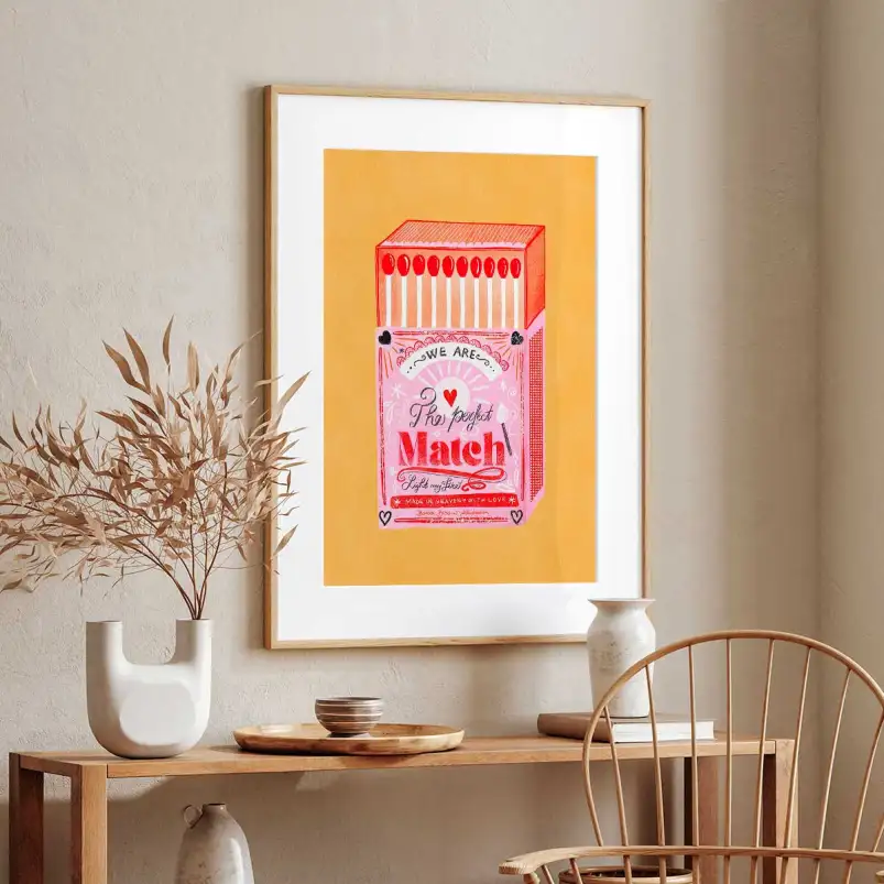 Affiche cuisine Boîte allumette - affiche cuisine humour