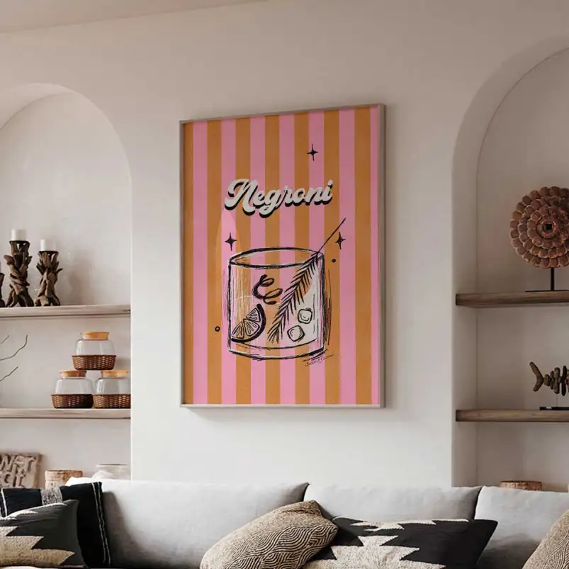 Affiche cuisine Negroni - affiche cuisine humour