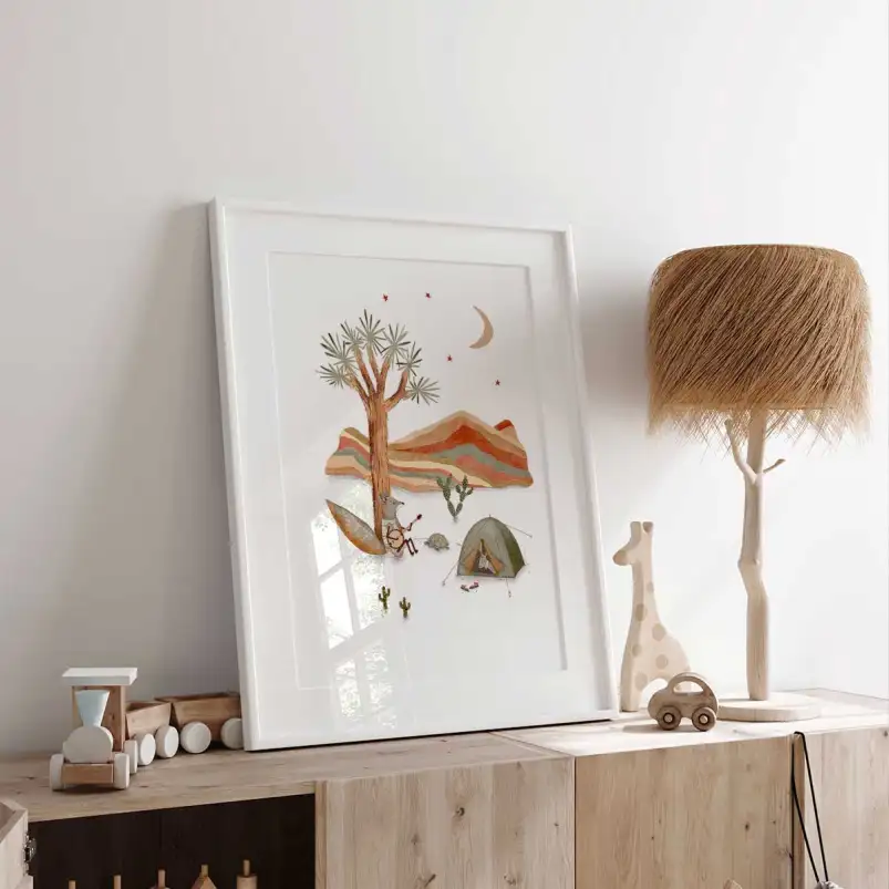 Affiche enfant Renard à la belle étoile - affiche pour enfant
