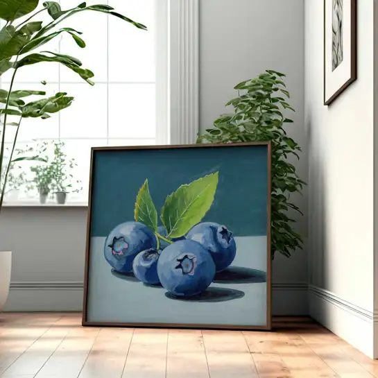 Tableau cuisine myrtille - affiche cuisine