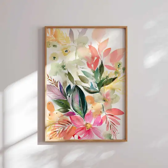 Affiche scarlett garden - affiche de fleurs