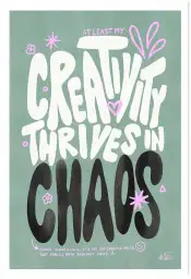 Tableau abstrait Créative chaos vert et rose - affiche pop art