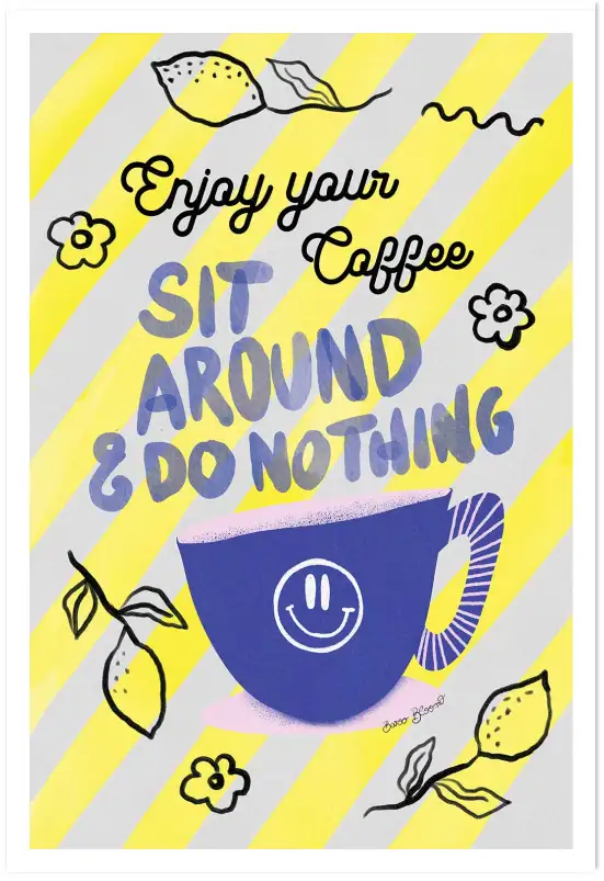 Affiche café Enjoy - poster pop art