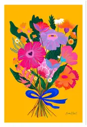 Bouquet d'été Tableau floral coloré - affiche de fleurs