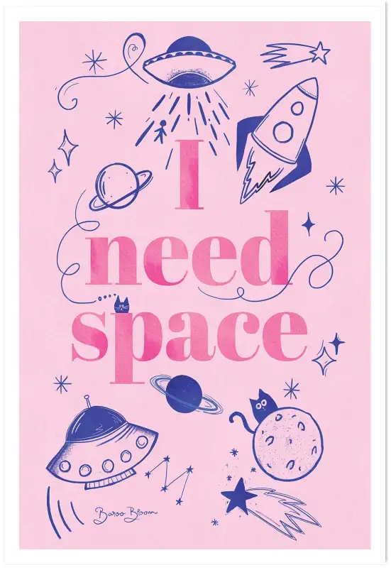 Affiche I need space - affiche pop art