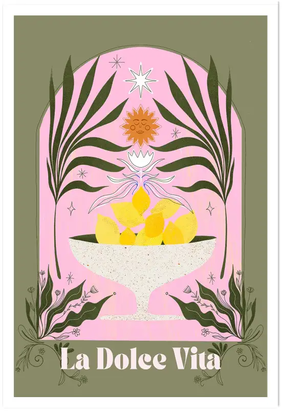 Affiche cuisine Bol méditerranéen - affiche cuisine humour