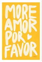 Tableau more amor jaune