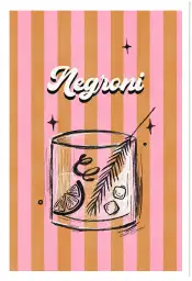 Affiche cuisine Negroni - affiche cuisine humour