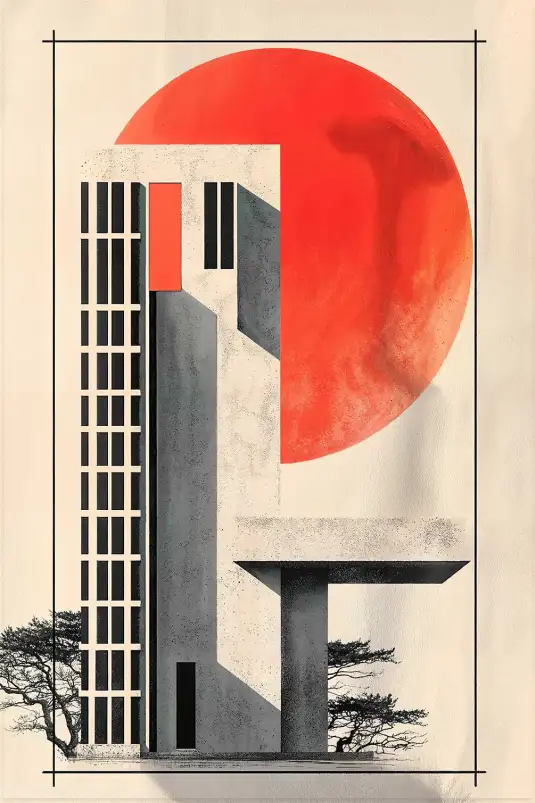 Tableau solaire Solar Design II - affiche architecture