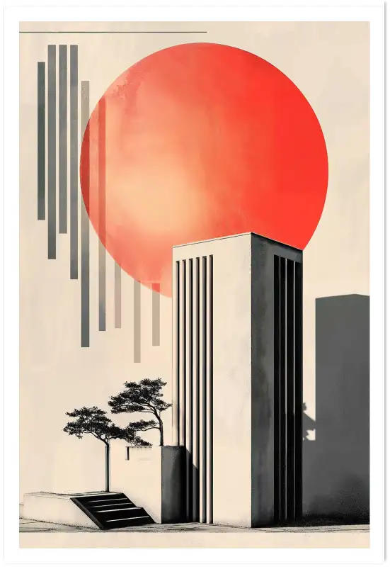 Tableau solaire Solar Design III - affiche architecture
