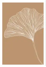 Affiche botanique Nude ginkgo - poster plante