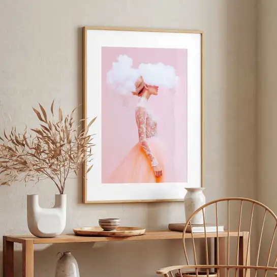 Portrait moderne de femme Lost Dreams Grace - tableau design contemporain