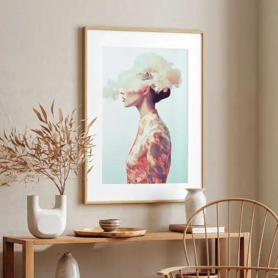 Tableau femme contemporaine Lost Dreams Jade - tableau design contemporain