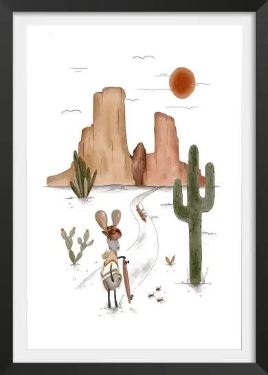 Affiche enfant Aventure dans le Far West - affiche enfant
