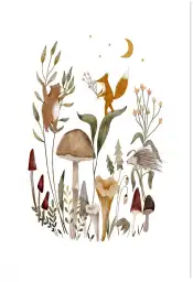 Affiche enfant Les minis et les champis - cadre chambre enfant
