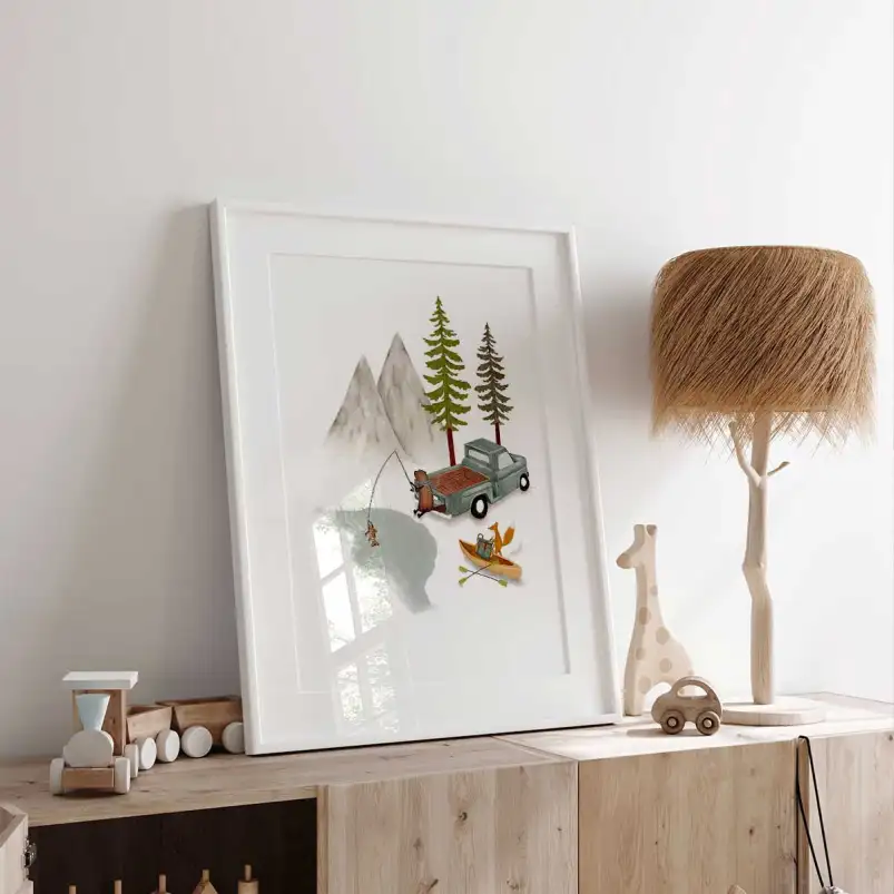 Poster enfant Session de pêche - poster chambre enfant