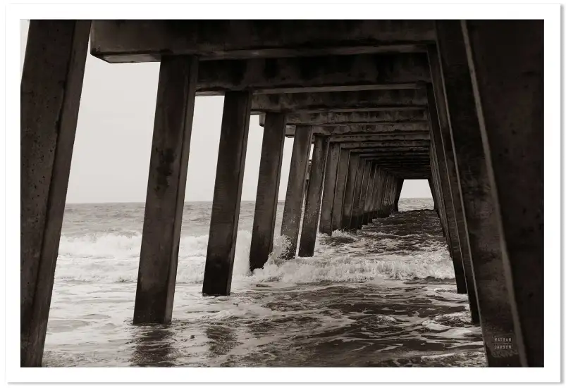 Photo sous le quai - tableaux bord de mer