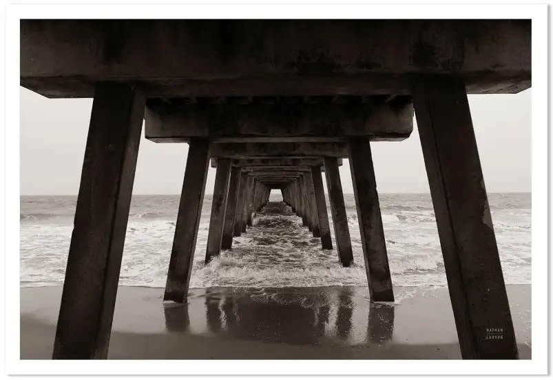 Sous le pont de pêche - tableaux bord de mer