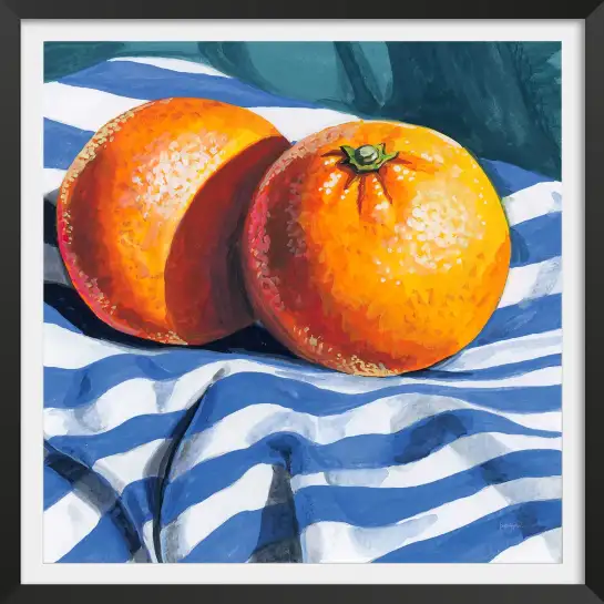 Tableau cuisine oranges et torchons - affiche cuisine