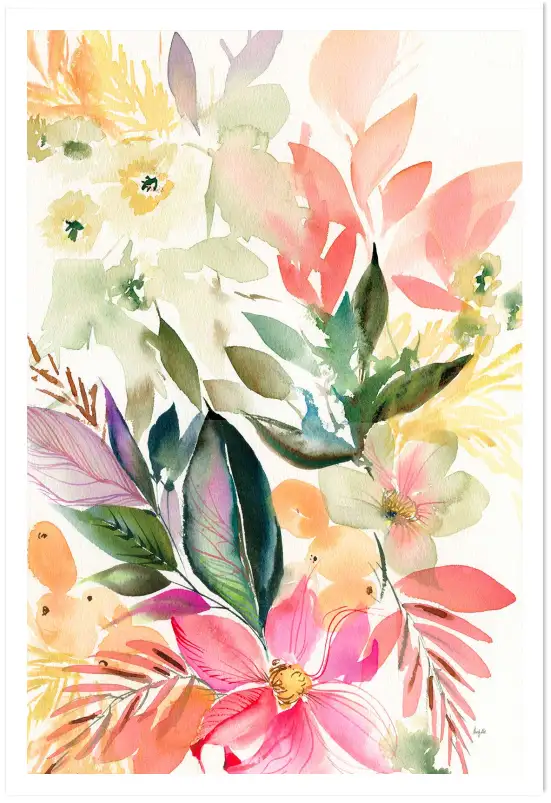 Affiche scarlett garden - affiche de fleurs