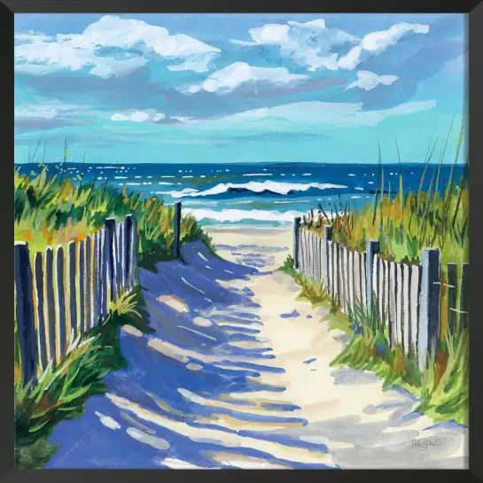Tableau une journée à la plage - affiche paysage mer