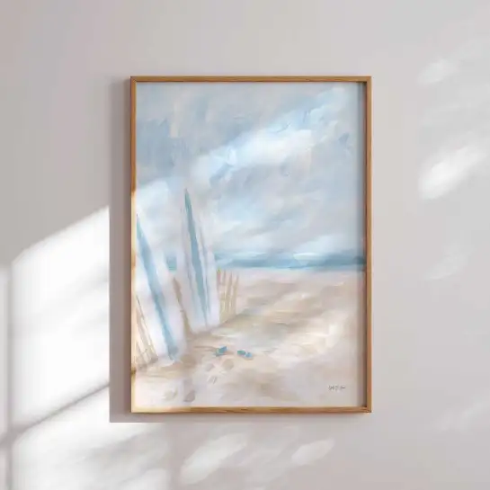 Tableau bleu d'été - affiche paysage mer