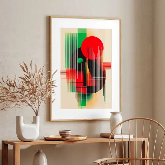 Tableau géométrique 70s Design Aesthetic II - affiche retro vintage