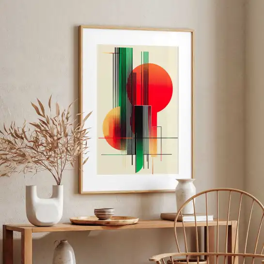 Tableau géométrique 70s  Design Aesthetic IV - affiche art geometrique